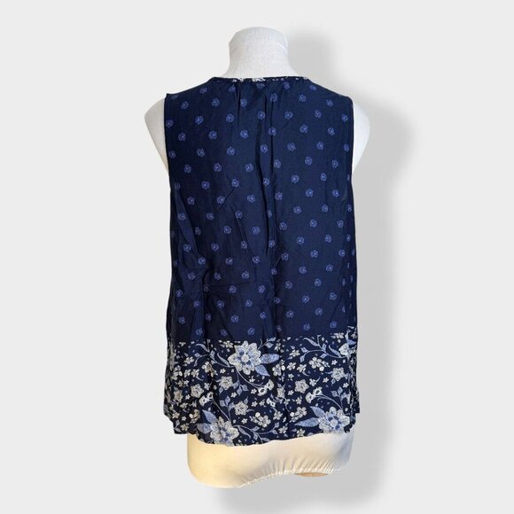 Old Navy Mixed Print Tassel Sleeveless Top - Picture 3 of 5